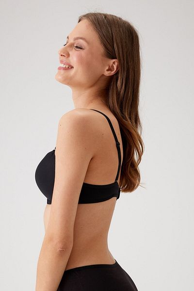 Pierre Cardin Γυναικείο Μαύρο 6205 Underwire Push-up Micro Single σουτιέν