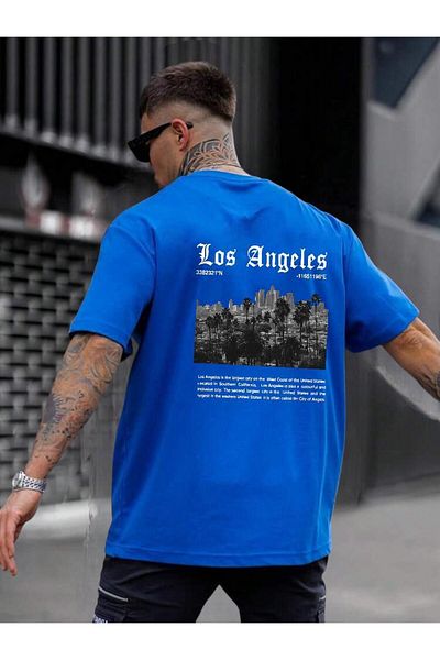 BENROMA 1 προϊόν είναι δώρο για αγορές 6 και άνω Los Angeles Printed Oversize Unisex T-shirt
