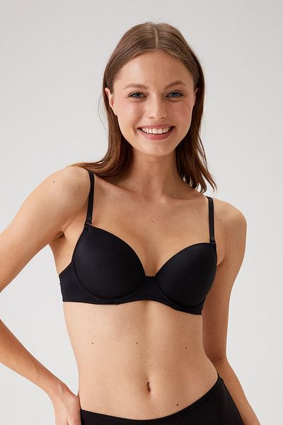 Pierre Cardin Γυναικείο Μαύρο 6205 Underwire Push-up Micro Single σουτιέν