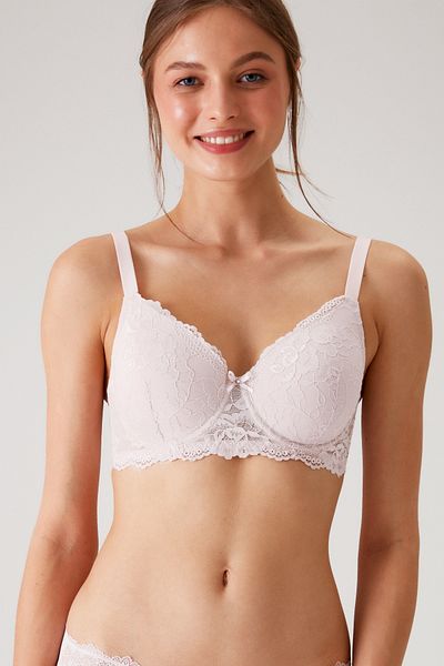 Pierre Cardin Γυναικείο εκρού 6209 Barcelona Underwire Unπροσθήκη Χοντρό λουράκι δαντέλα συσσωρευτικό σουτιέν