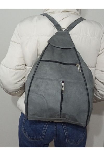 atter Genuine Leather Women's Suede Backpack