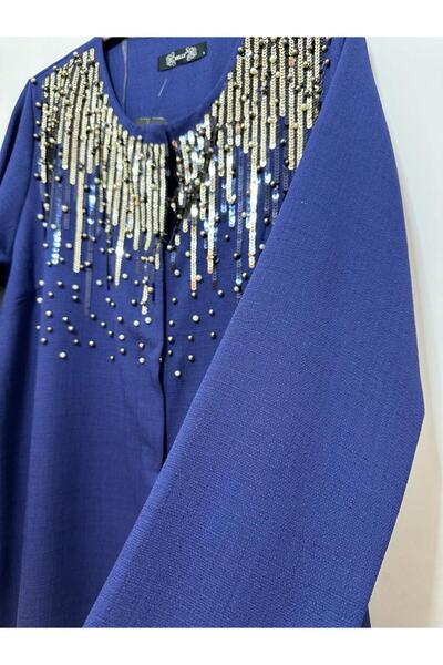 FUAT GÜRSEN Пальто з кнопками, прикрашене паєтками та бісером