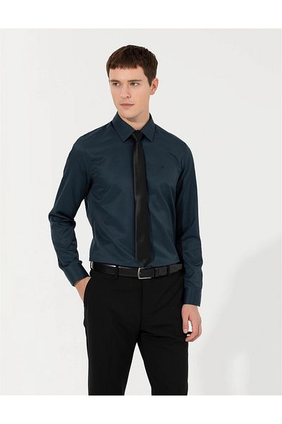 Pierre Cardin Основна класическа риза без джоб с дълги ръкави MEDELLIN Slim Fit