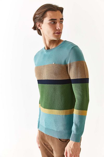 U.S. Polo Assn. NOKHA U.S. Polo ASSN. Pulover pentru bărbați, cu broderie transversală, colorată în bloc, cu croiala normală, cu gâtul turn
