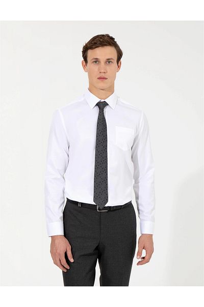 Pierre Cardin VENICE Μακρυμάνικο Slim Fit Basic Κλασικό πουκάμισο χωρίς τσέπη