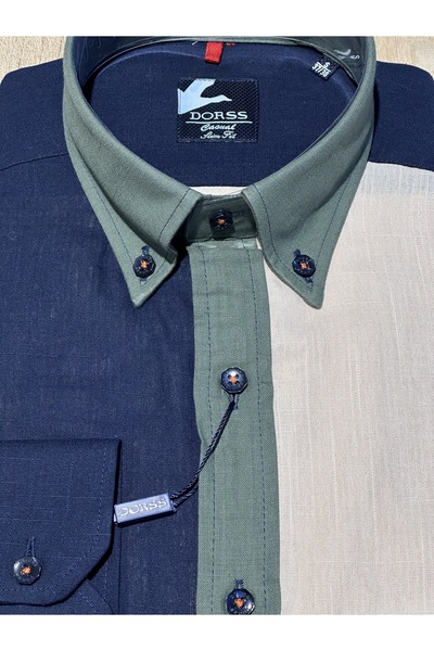 Dorss Довгорукавна Slim Fit блокова кольорова складна рукавна класична чоловіча сорочка