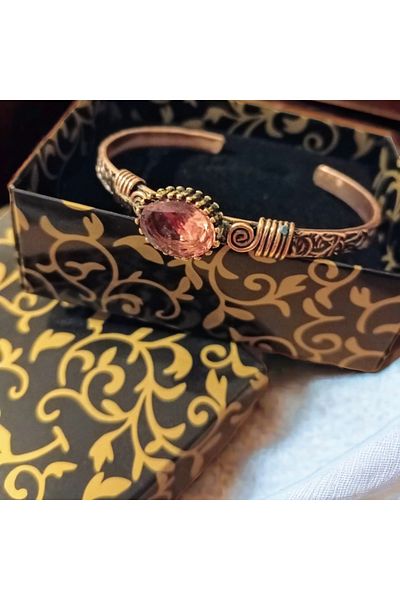 kapris concept Antiallergic pure copper bracelet with zultanite stone
