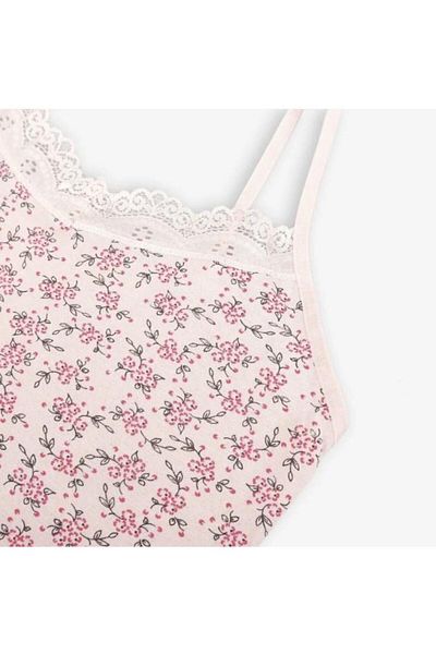 Bolero Pink Thin Strap Lace Tank Top