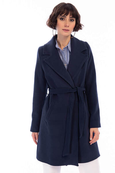 Pitti Women's Navy Blue Coat 70477