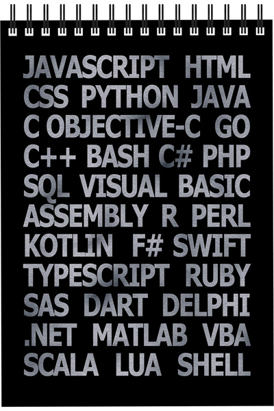 Notebook For Developers - Programming Languages - Kareli - Yumuşak Kapak - Spiralli Bloknot