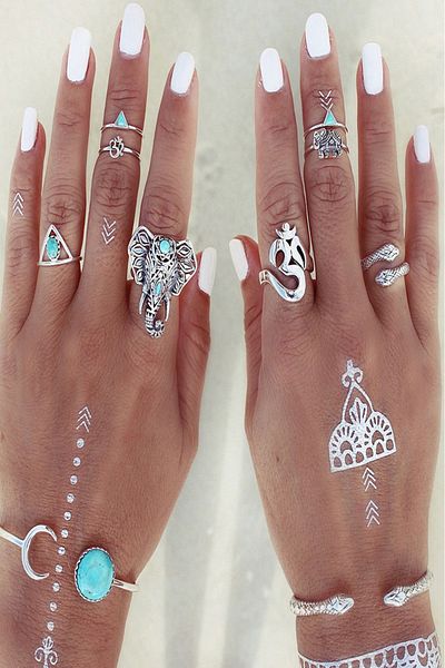 Rednose 8 Piece Ring Set