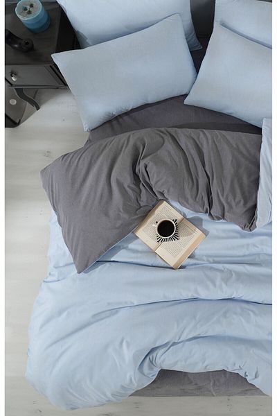 Loyal Home Set cuvertură dublu cu cearșafuri elastice - Albastru