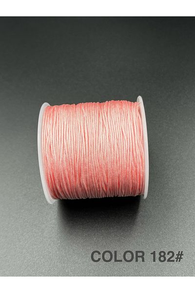 Ebruli Boncuk Αξεσουάρ κατασκευής κοσμημάτων 0,8 mm σε ροζ αλεξίπτωτο σχοινί χρώματος 182 (100 μέτρα)