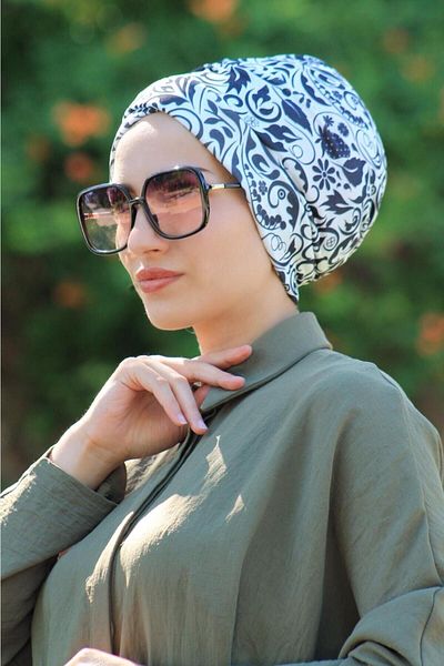 tessetür Bone diyarı Patterned Cross Bonnet Strawberry Ethnic Pattern