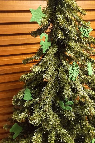Artikel 15-Piece Green Felt Christmas Ornament, Christmas Tree, New Year, Mery Christmas
