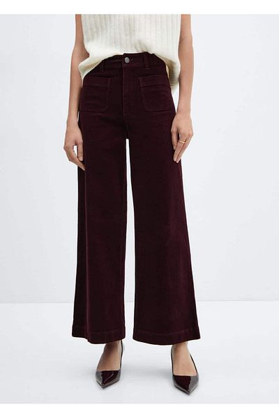MANGO Woman Pantaloni culotte din velur