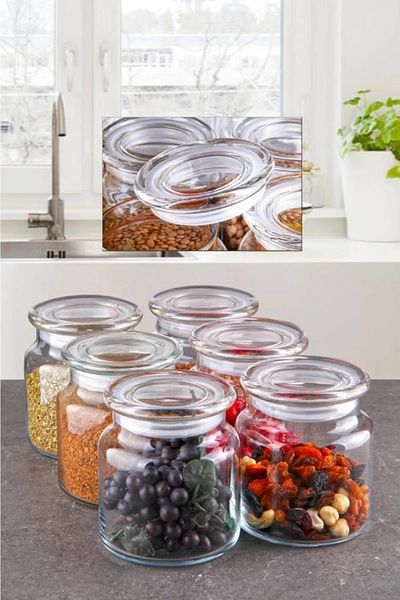 Mabeyn 9-Piece Vacuum Glass Jar with Lid 500 Ml