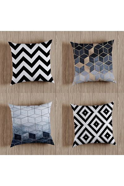 fdm desıgn Double Sided Printed Special Design Decorative Throw Pillow Cover Set of 4