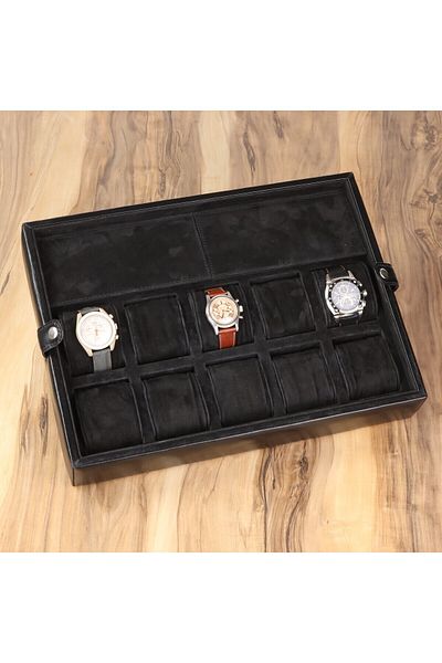 Onywatch Ikarus Real Leather Handmade 10-Piece Watch Box
