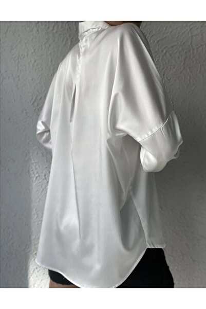 Ekim Store Women's White Satin Shirt
