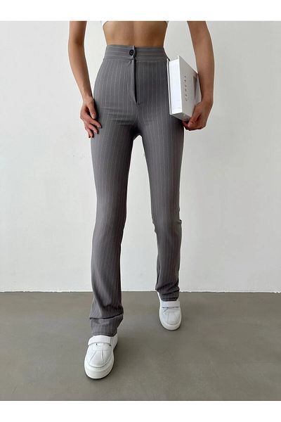 Ekim Store Παντελόνι από ύφασμα κρεπ Lycra Palazzo ριγέ