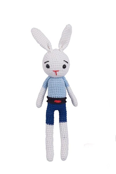 Nostaljik Lezzetler Amigurumi Organik Oyuncak-Uyku Arkadaşı Tavşan-Örme Mavi ...