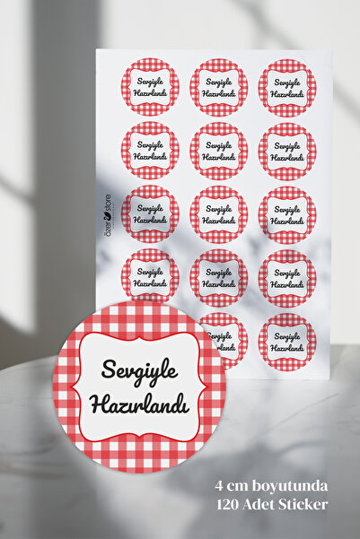 Özer Store 120 komada crvenih okruglih lepljivih etiketa za pakovanje proizvo...