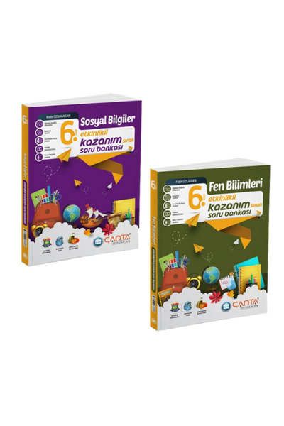 Çanta Yayınları 6.Sınıf Sosyal Bilgiler ve Fen Bilimleri Soru Bankası 2 Kitap...