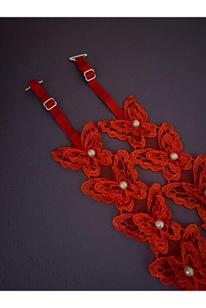 KARAASLAN Sütyen Askısı Kelebek Güpürlü