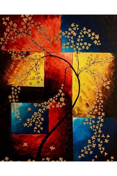 MARCEL SANAT Elegant Tree Pattern Marcel Art Diamond Mosaic Painting 41X51Cm
