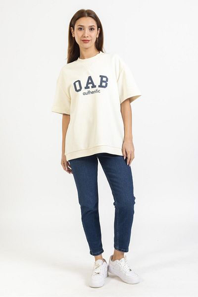 Villager&Son Brs Unisex O Neck O A B Εμπριμέ μανίκια Sweat 23y Kso CREAM