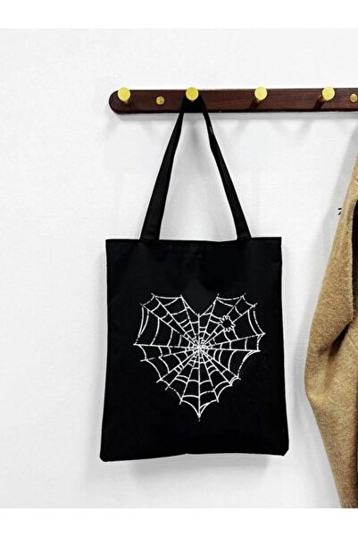 Toum Geantă din pânză neagră Gothic Heart