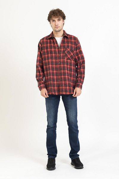 Villager&Son Карирана риза Lumberjack 2180 2 червена