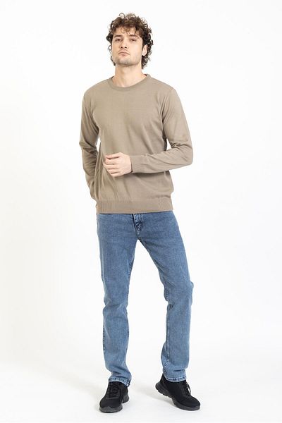 Villager&Son Ανδρικό πουλόβερ Crew Neck 22 17 Trk 23k ΜΠΕΖ