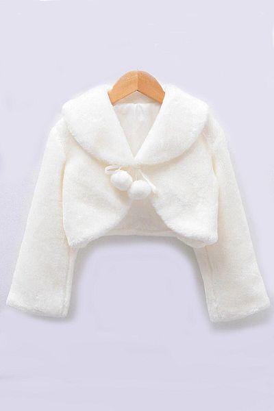 ipek atlas Girl's Long Sleeve Plush Bolero