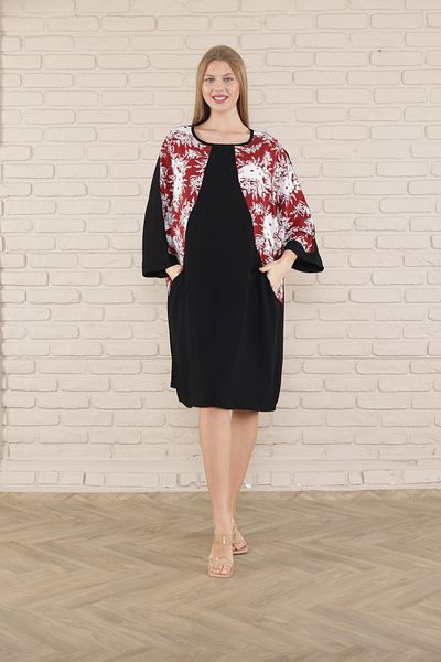 mervemoda γυναικείο κοντομάνικο φόρεμα μίντι τουνίκ