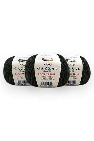 Gazzal Rock'n Roll 50 Gr 3 Pack Hand Knitting Yarn Taka Yarn (13910 Rnr)