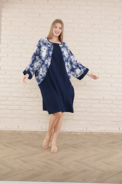 mervemoda γυναικείο κοντομάνικο φόρεμα μίντι τουνίκ