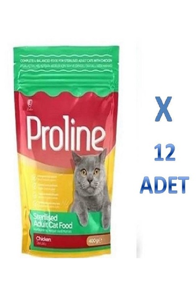 Pro Line Proline Kısırlaştırılmış Kediler için Tavuklu Kedi Maması 400 gr x 1...