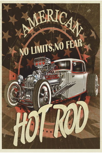 Hayat Poster american nelimitat fără reguli clasic nostalgic curse auto retro...