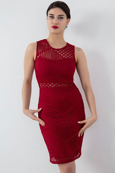 PULLIMM 13276 Model Lace Short Dress - Full Detailed