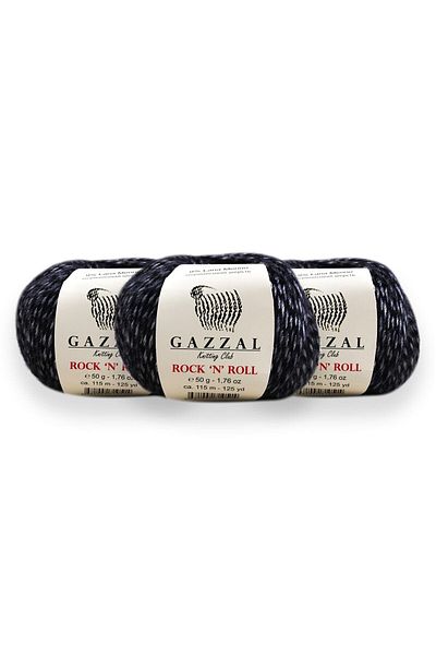 Gazzal Rock'n Roll 50 Gr 3 Πακέτο Πλεκτό Χέρι Κλωστή Taka Yarn (13953 Rnr)