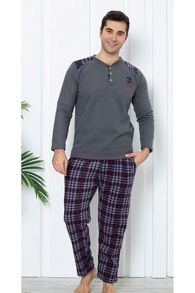 LİLA İÇ GİYİM Ανδρικό Σετ Πυτζάμες Fleece