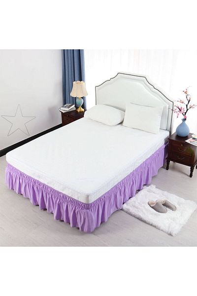 Gelincik Çeyiz Volane de bază - Fusta pat XXL 200x200, 42x900cm