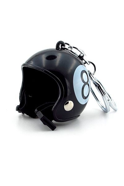 Solfera Billiards Ball Size 8 Motorcycle Scooter Motor Helmet Keychain KC086
