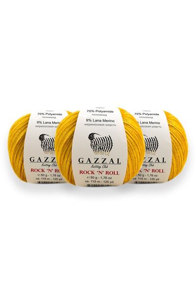 Gazzal Rock'n Roll 50 Gr 3 Pack Hand Knitting Yarn Taka Yarn (13908 Rnr)