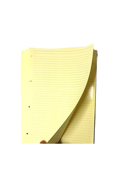 kafanot A4 Çizgili Sarı Kolej Klasör Yedeği 50 Yaprak