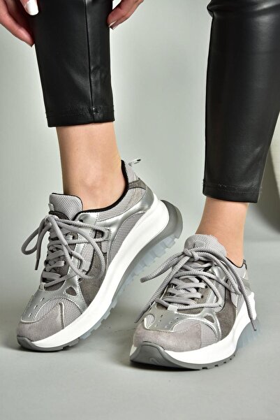 Fox Shoes S973413104 Gray Fabric Sneakers Sneakers