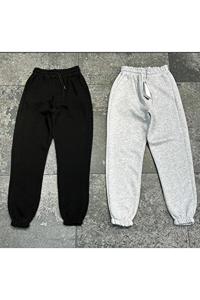 THE WHITE Unisex Μαύρο-Γκρι ελαστικό στη μέση εποχιακό πακέτο 2 τεμαχίων για ...
