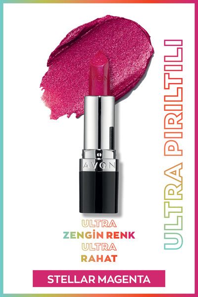 AVON Ultra Shimmer Lipstick - Stellar Magenta